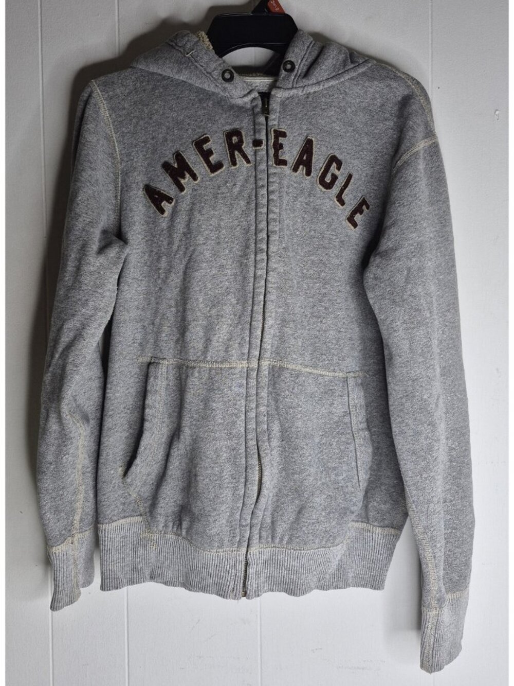 Vintage Grey American Eagle Outfitters Full-zip Jacket W/Hood  Women's Size M